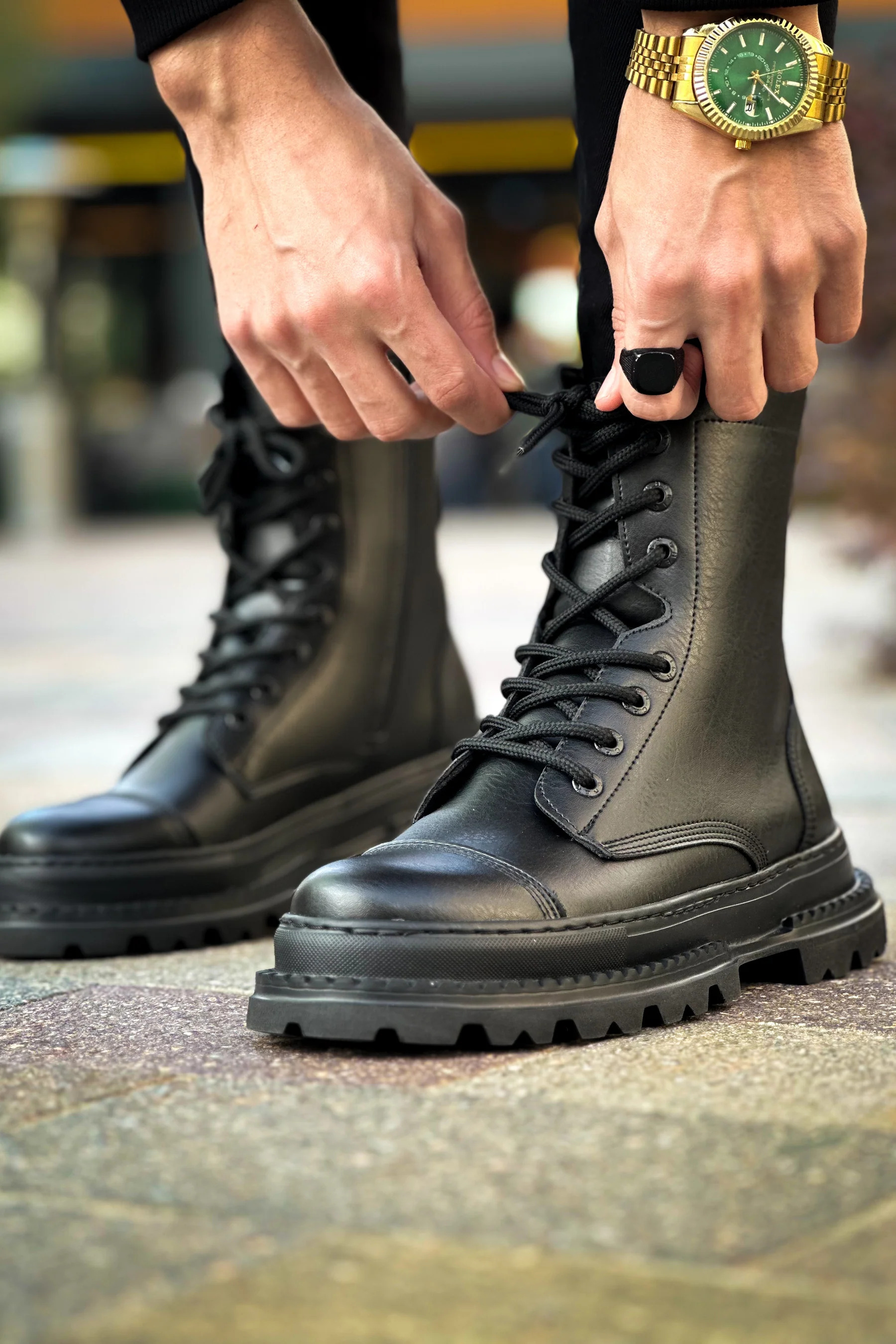 MN229 - FST Crow Erkek Bot SIYAH