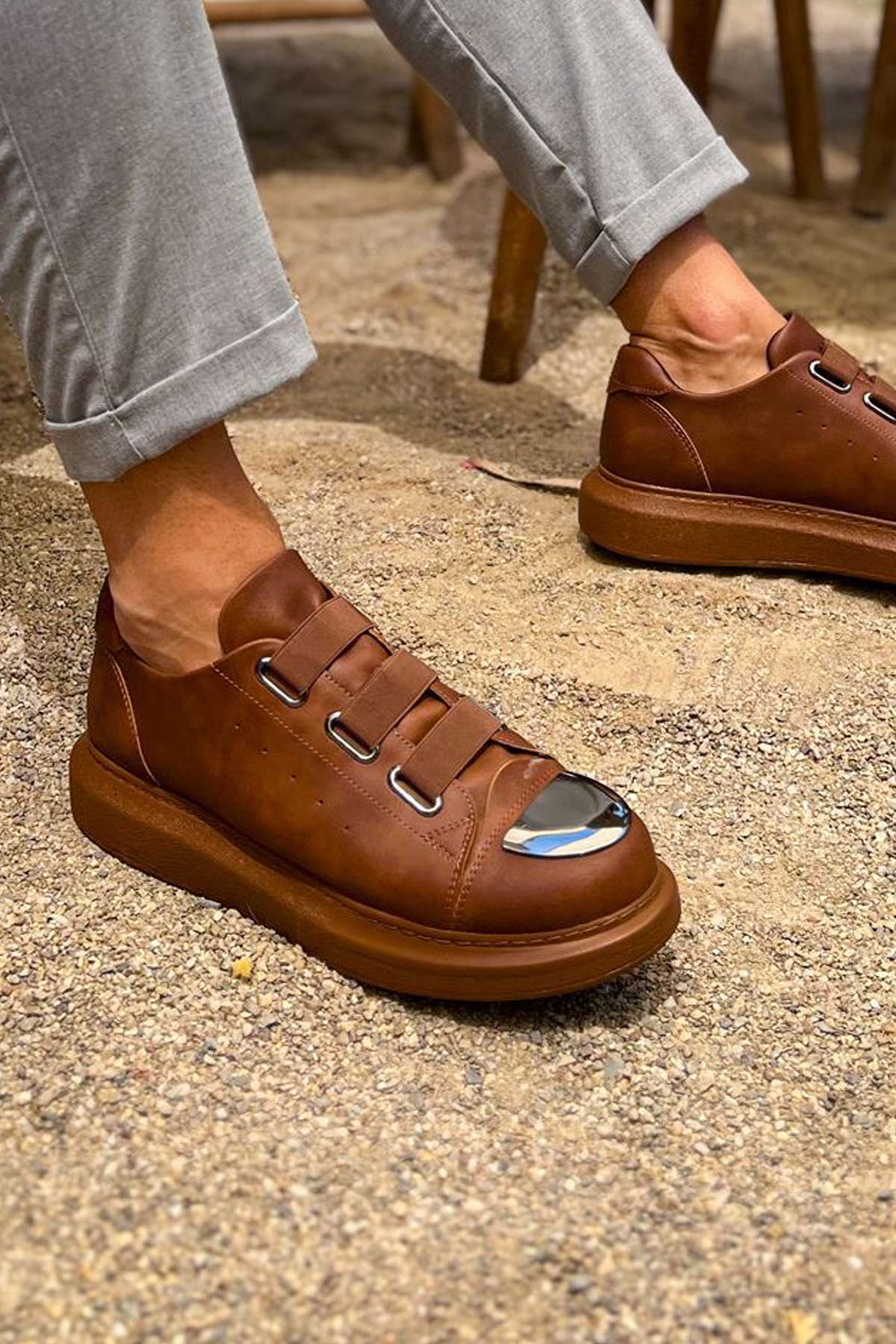 MN251 - CRT Mirror Erkek Ayakkabı TABA