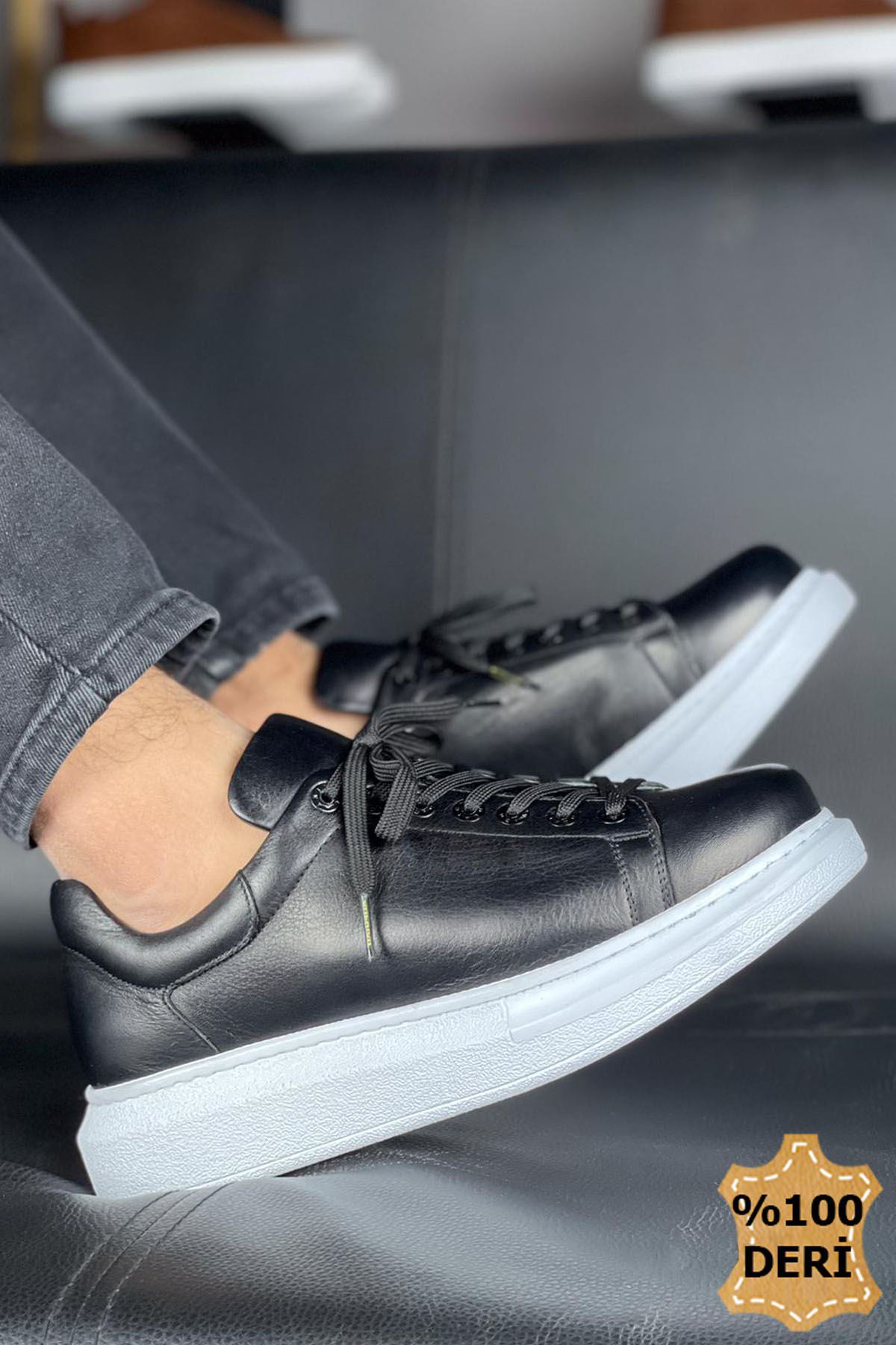 MN257 - DBT Estrella Deri Erkek Ayakkabı SIYAH