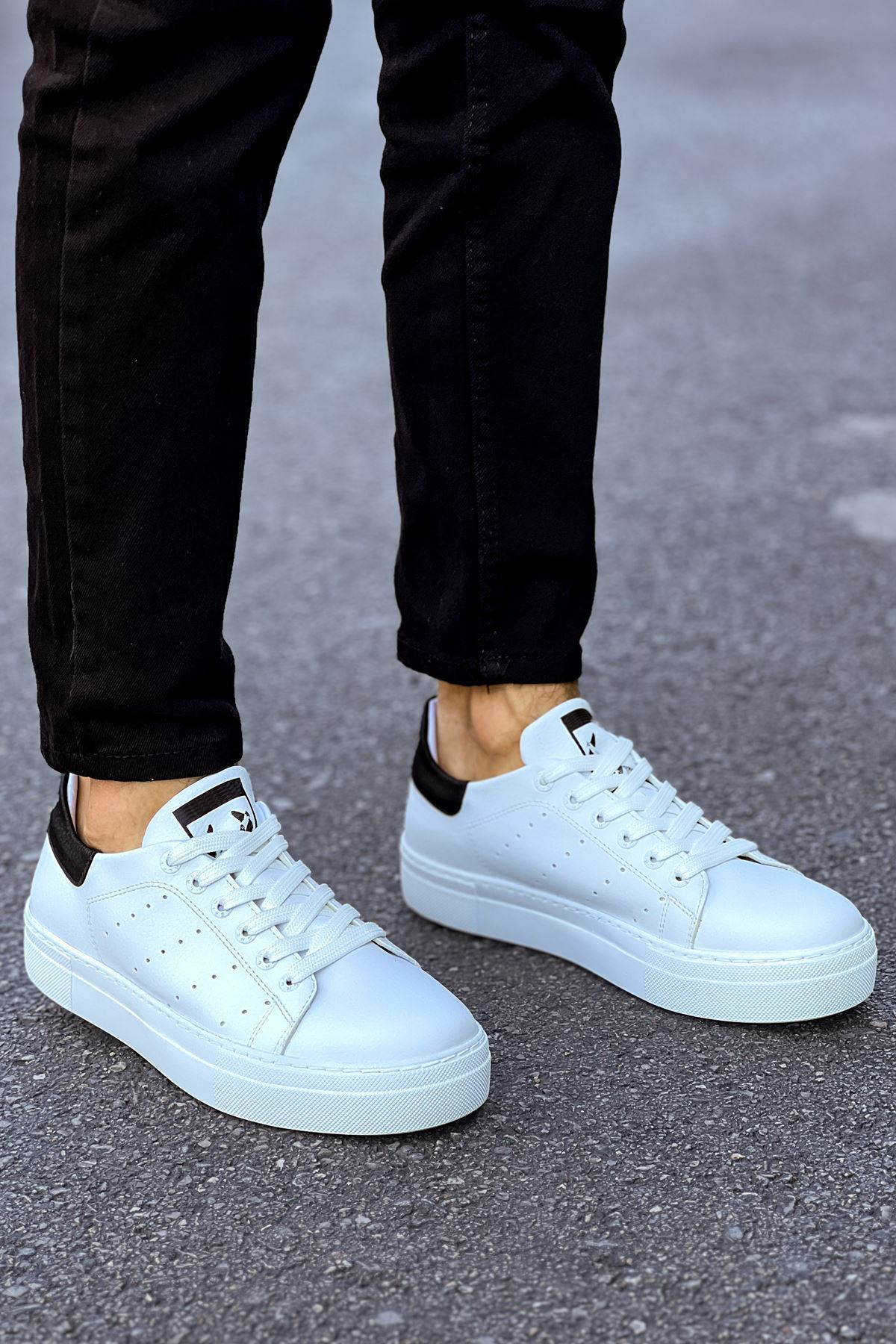 MN983 - CBT Tennis Erkek Ayakkabı BEYAZ/SIYAH