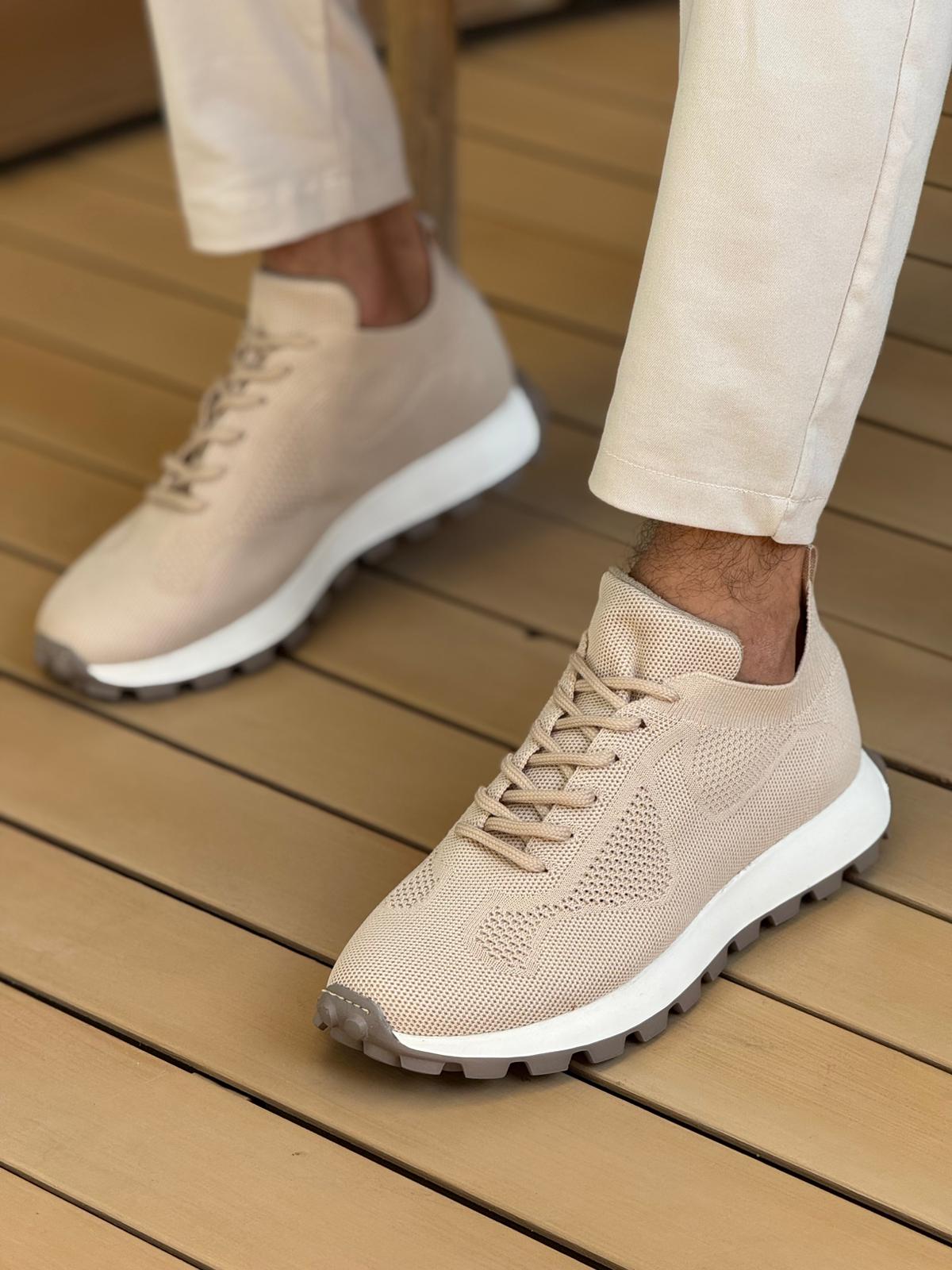 MN2409 - Triko Erkek Ayakkabı BEJ