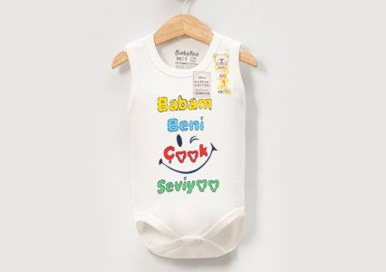 ✨ Çıtçıtlı Babam Beni Çok Seviyor Özel Seri Baskılı Bebek Body | En Sevimli Desenler, Pamuk Body Zıbın
