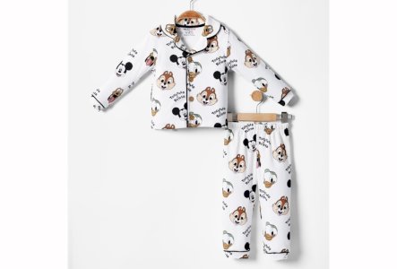 9-24 Ay Pijama Takımı | Saf Pamuk Karışık Figürlü Unisex Model