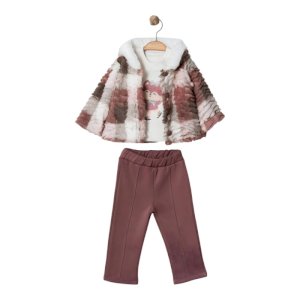 1-3 Yaş Kız Çocuk Takımı | Saf Pamuk Günlük 3'lü Set