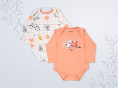 6-18 Ay Erkek Bebek Zıbın | Saf Pamuk Raporlu 2'li Badi Seti