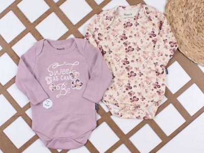 6-18 Ay Kız Bebek Badi | Saf Pamuk Günlük 2'li Zıbın Seti